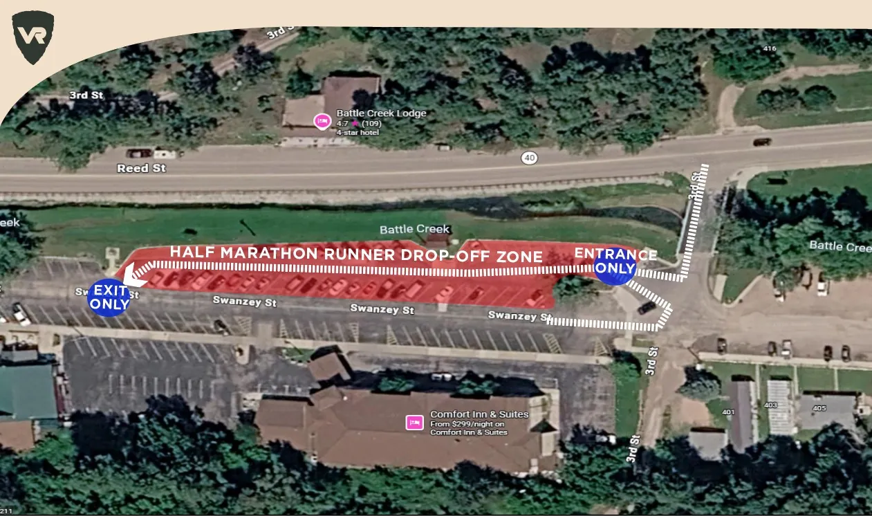 Runner drop-off map